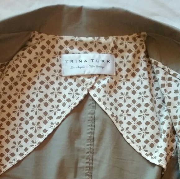 TRINA TURK Original Khaki  Short Sleeve Jacket - Picture 3 of 5